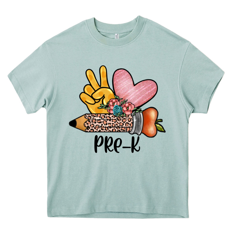 Peace Love Pre K Heavy Core Tee by JahusDesignShop | Teevron