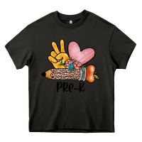 Asphalt peace love pre k Heavy Core Tee - JahusDesignShop