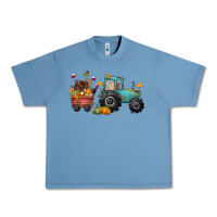 Pebble Blue thanksgiving tractor Urban Heavy Tee - CowGirlArtShop
