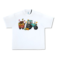 White thanksgiving tractor Urban Heavy Tee - CowGirlArtShop