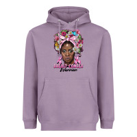 Lavender breast cancer warrior black woman Heavyweight Hoodie - BarkalooDesign