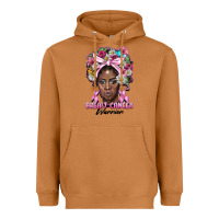 Meerkat breast cancer warrior black woman Heavyweight Hoodie - BarkalooDesign