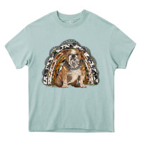 Arona english bulldog rainbow Heavy Core Tee - BarkalooDesign