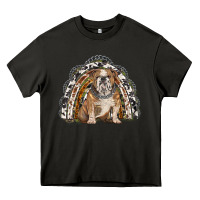 Asphalt english bulldog rainbow Heavy Core Tee - BarkalooDesign
