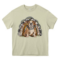 Mossy english bulldog rainbow Heavy Core Tee - BarkalooDesign