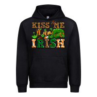Black kiss me i am irish  with lips and shamrocks Urban Hoodie - AdoDesignShop