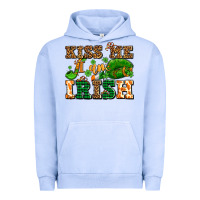 Pigment Grape Ice kiss me i am irish  with lips and shamrocks Urban Hoodie - AdoDesignShop