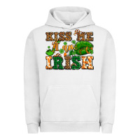 Pigment Lunar Rock kiss me i am irish  with lips and shamrocks Urban Hoodie - AdoDesignShop