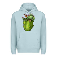 Blue Mist Blossfeldia Cactus Premium Hoodie - LillyAllenDesigns
