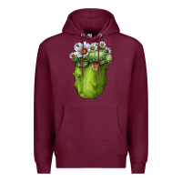 Burgundy Blossfeldia Cactus Premium Hoodie - LillyAllenDesigns