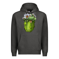Charcoal Heather Blossfeldia Cactus Premium Hoodie - LillyAllenDesigns