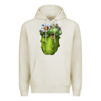 Oatmeal Heather Blossfeldia Cactus Premium Hoodie - LillyAllenDesigns