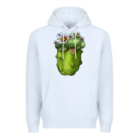 White Blossfeldia Cactus Premium Hoodie - LillyAllenDesigns