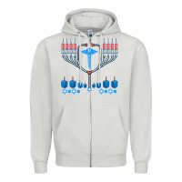 Dove Grey jewish hanukkah chanukah doctor medical menorah  gifts Zipper Hoodie - trangStudio