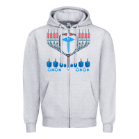 Heather Grey jewish hanukkah chanukah doctor medical menorah  gifts Zipper Hoodie - trangStudio