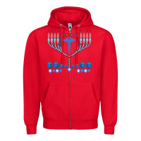 Red jewish hanukkah chanukah doctor medical menorah  gifts Zipper Hoodie - trangStudio