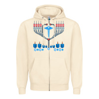 Jewish Hanukkah Chanukah Doctor Medical Menorah  Gifts Zipper Hoodie | Teevron