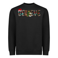 Black Believe Christmas Heavyweight Sweatshirt - CowhideDigitalArt