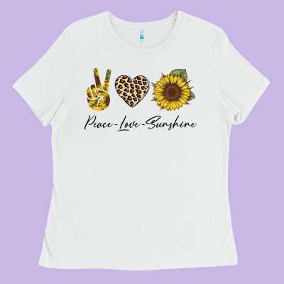 Peace Love Sunshine Ladies Tee Designed By Bettercallsaul