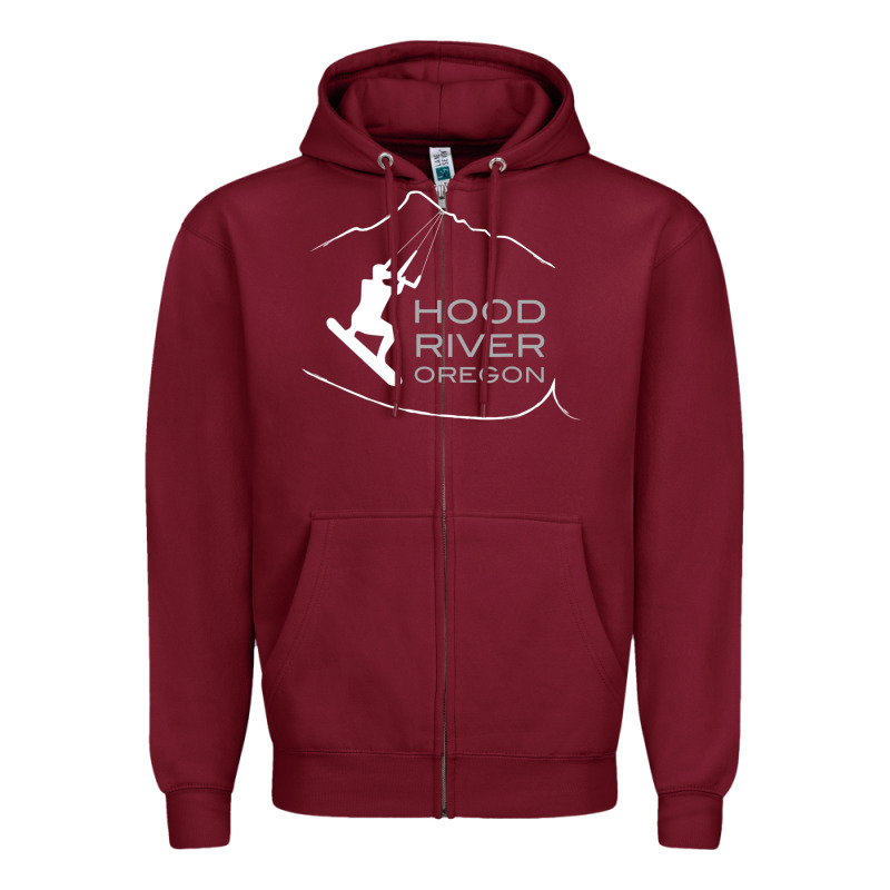 Kiteboarding Hood River Oregon, Kitesurfing Zipper Hoodie by trangStudio | Teevron