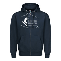 Navy Kiteboarding Hood River Oregon, Kitesurfing Zipper Hoodie - trangStudio