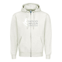 Oatmeal Heather Kiteboarding Hood River Oregon, Kitesurfing Zipper Hoodie - trangStudio