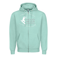 Seafoam Kiteboarding Hood River Oregon, Kitesurfing Zipper Hoodie - trangStudio