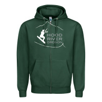Sports Green Kiteboarding Hood River Oregon, Kitesurfing Zipper Hoodie - trangStudio