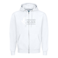White Kiteboarding Hood River Oregon, Kitesurfing Zipper Hoodie - trangStudio