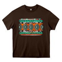 Chocolate Brown turquoise western background Heavy Core Tee - Jasminsmagicworld