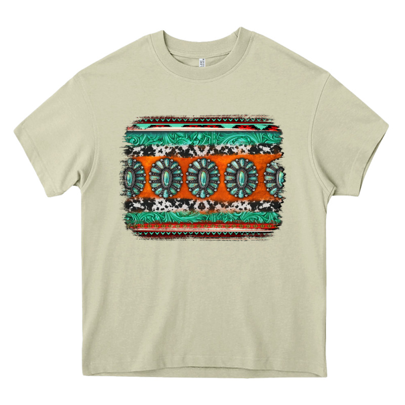 Turquoise Western Background Heavy Core Tee by Jasminsmagicworld | Teevron