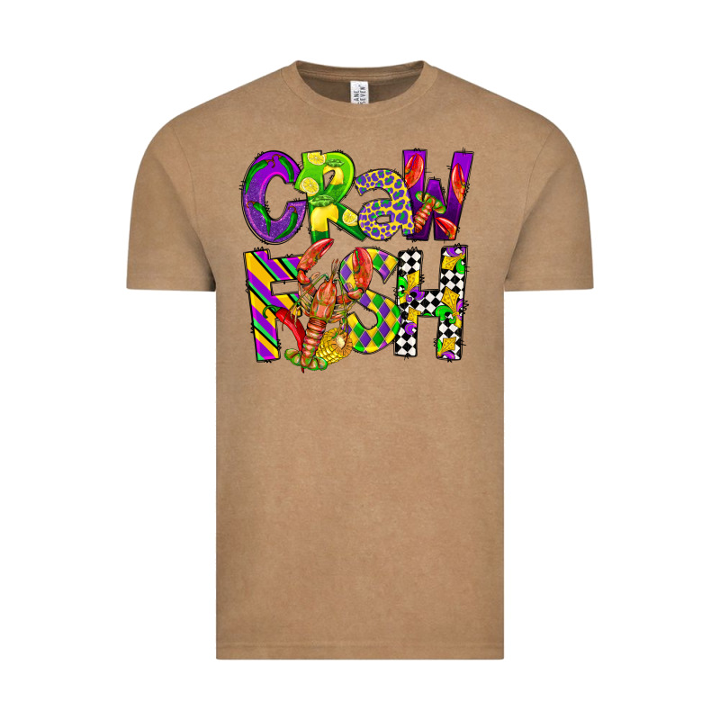 Crawfish Mardi Gras Vintage Tee by CowGirlArtShop | Teevron