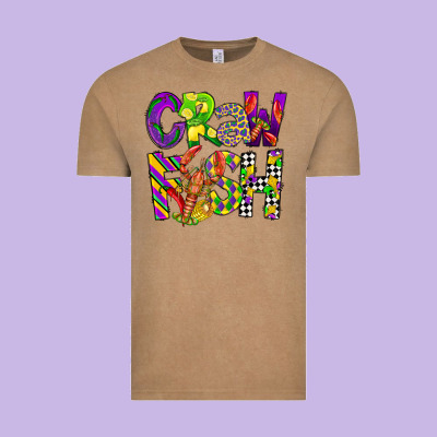Crawfish Mardi Gras Vintage Tee Designed By Cowgirlartshop