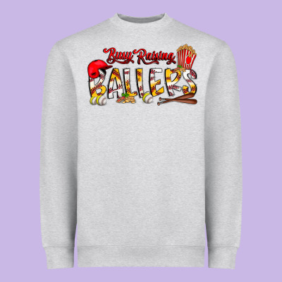 Busy Raising Ballers Heavyweight Sweatshirt Designed By Cowhidedigitalart
