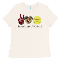 Bone Peace Love Softball Ladies Tee - Bettercallsaul