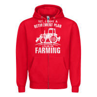 Red Yes I Do Have A Retirement Plan Farming Funny Farmer Gift Zipper Hoodie - trangStudio