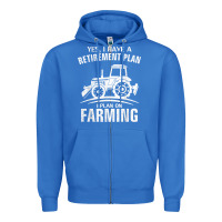 True Royal Yes I Do Have A Retirement Plan Farming Funny Farmer Gift Zipper Hoodie - trangStudio