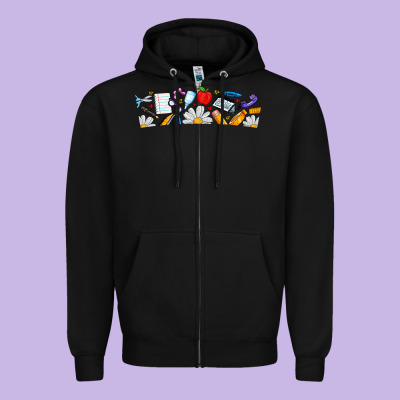 Best Teacher Ever Zipper Hoodie Designed By Cowhidedigitalart