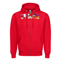 Red Best Teacher Ever Zipper Hoodie - CowhideDigitalArt