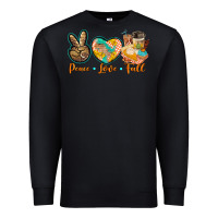 Black peace love fall Premium Sweatshirt - BarkalooDesign