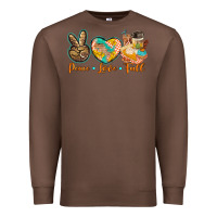 Chestnut peace love fall Premium Sweatshirt - BarkalooDesign