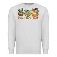 Dove Grey peace love fall Premium Sweatshirt - BarkalooDesign