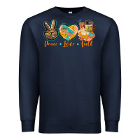 Navy peace love fall Premium Sweatshirt - BarkalooDesign