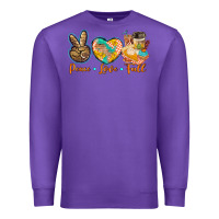 Purple peace love fall Premium Sweatshirt - BarkalooDesign