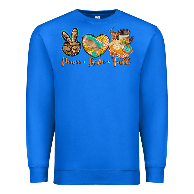 Peace Love Fall Premium Sweatshirt by BarkalooDesign | Teevron
