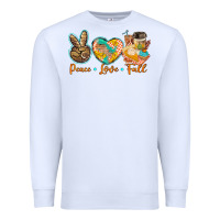 White peace love fall Premium Sweatshirt - BarkalooDesign