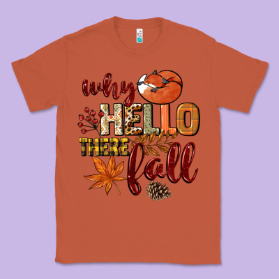 Why Hello There Fall Classic Tee Designed By Nancycooperartshop