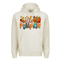 Oatmeal Heather Hello pumpkin Premium Hoodie - RanaPortraitStore