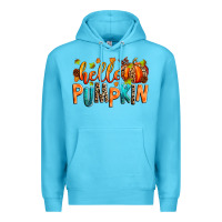 Ocean Blue Hello pumpkin Premium Hoodie - RanaPortraitStore