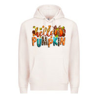 Pale Pink Hello pumpkin Premium Hoodie - RanaPortraitStore